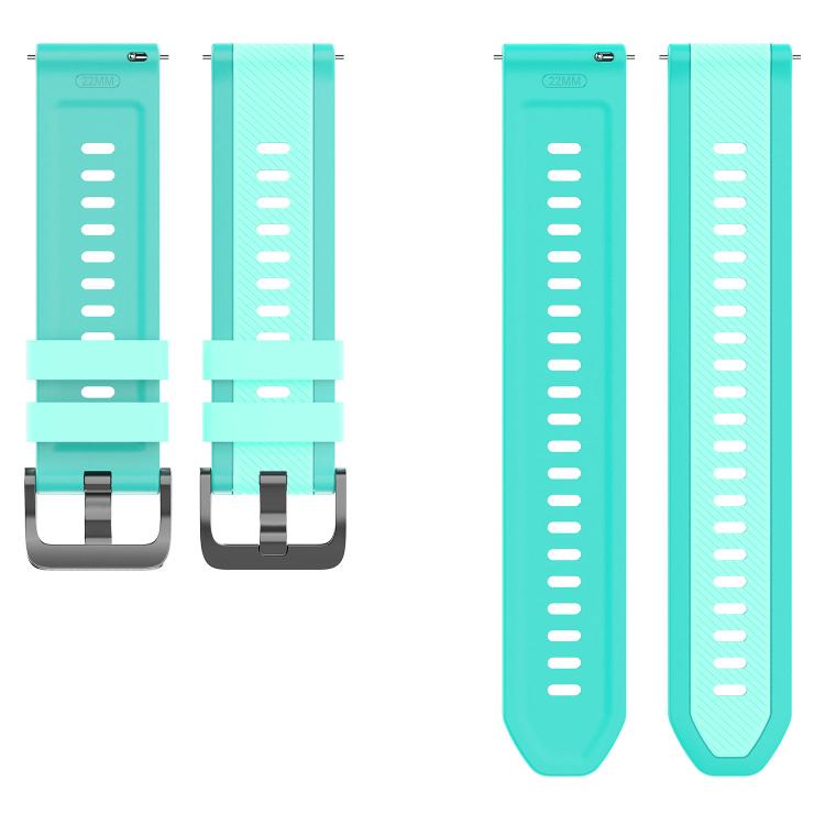 22mm Vertical Twill Two Color Silicone Watch Band
