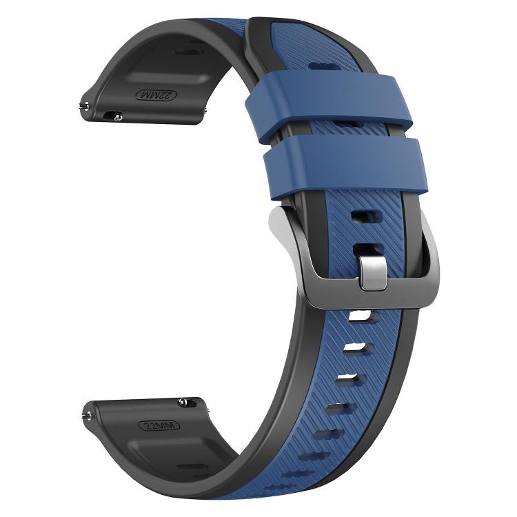 22mm Vertical Twill Two Color Silicone Watch Band