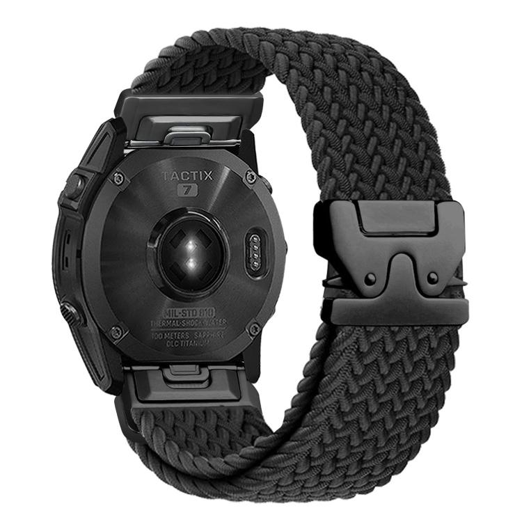 For Gamin 26mm Quick Release Parachute Buckle Woven Nylon Watch Band