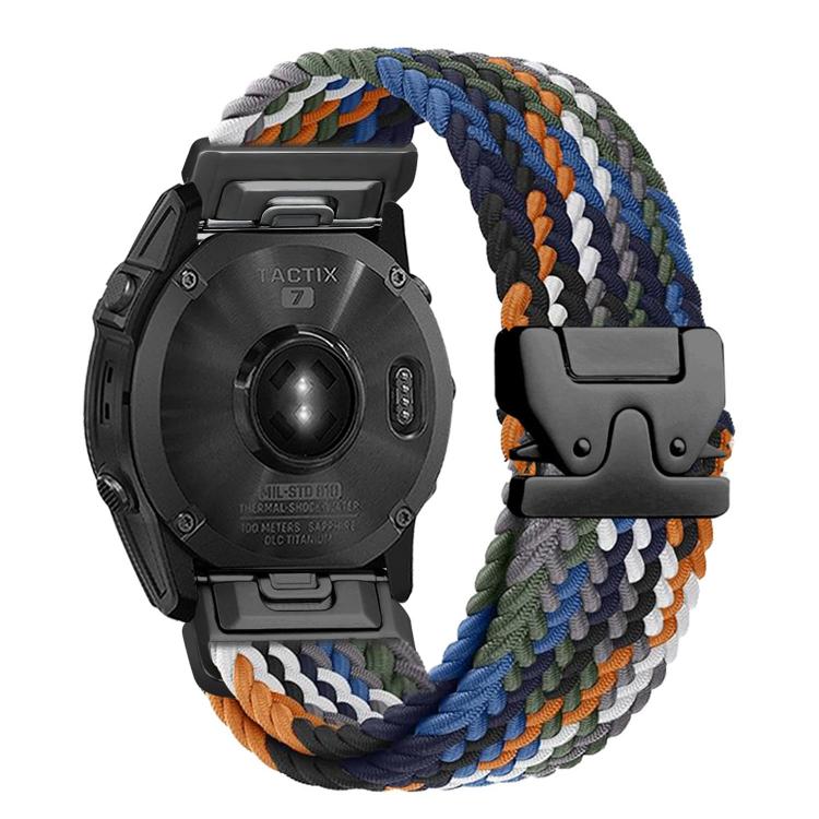 For Gamin 22mm Quick Release Parachute Buckle Woven Nylon Watch Band