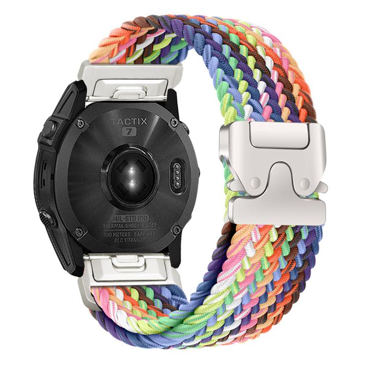 For Gamin 22mm Quick Release Parachute Buckle Woven Nylon Watch Band