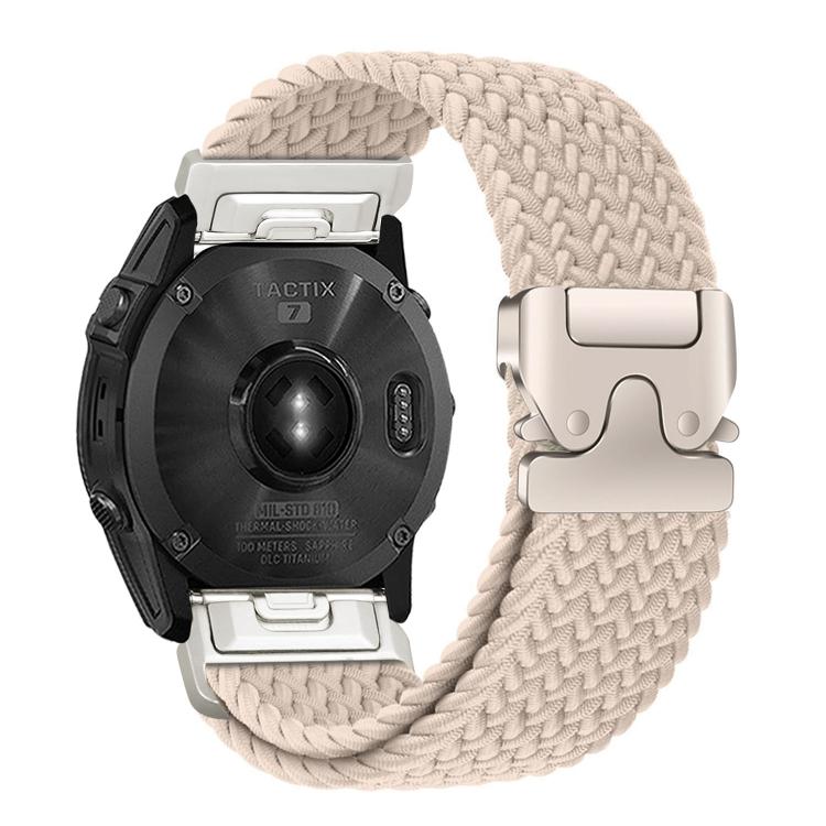 For Gamin 22mm Quick Release Parachute Buckle Woven Nylon Watch Band