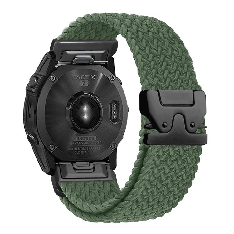 For Gamin 20mm Quick Release Parachute Buckle Woven Nylon Watch Band