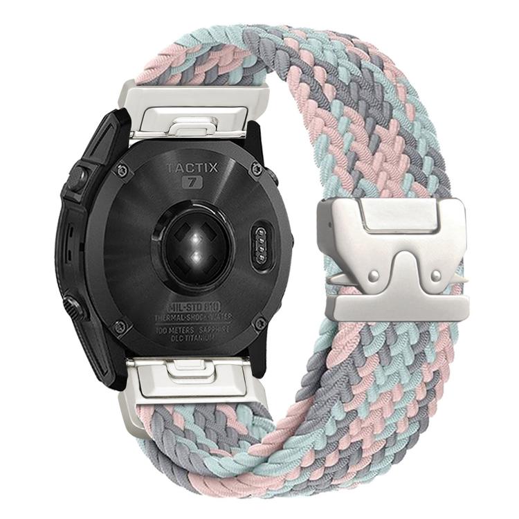 For Gamin 20mm Quick Release Parachute Buckle Woven Nylon Watch Band