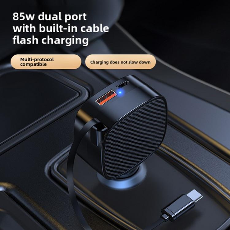 F02 70cm Type-C Cable + PD3.0 + USB 3 in 1 Car Charger