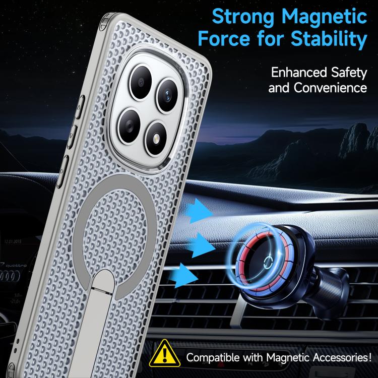 For Redmi Note 15 4G / 5G Global 164mm Kalebol Honeycomb Cooling MagSafe Holder Phone Case