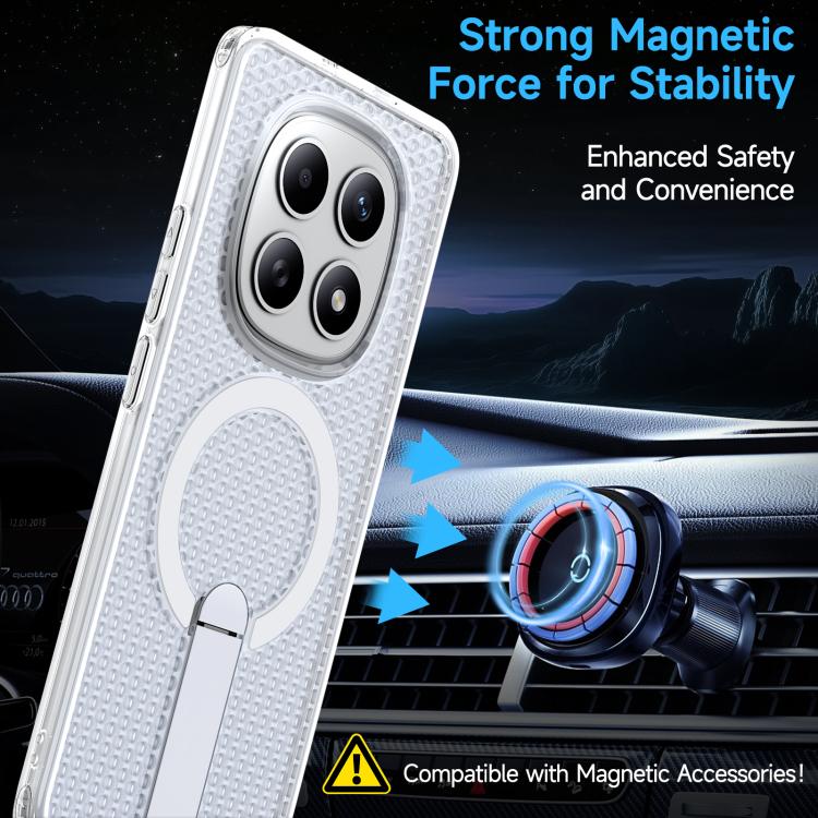 For Redmi Note 15 4G / 5G Global 164mm Kalebol Honeycomb Cooling MagSafe Holder Phone Case