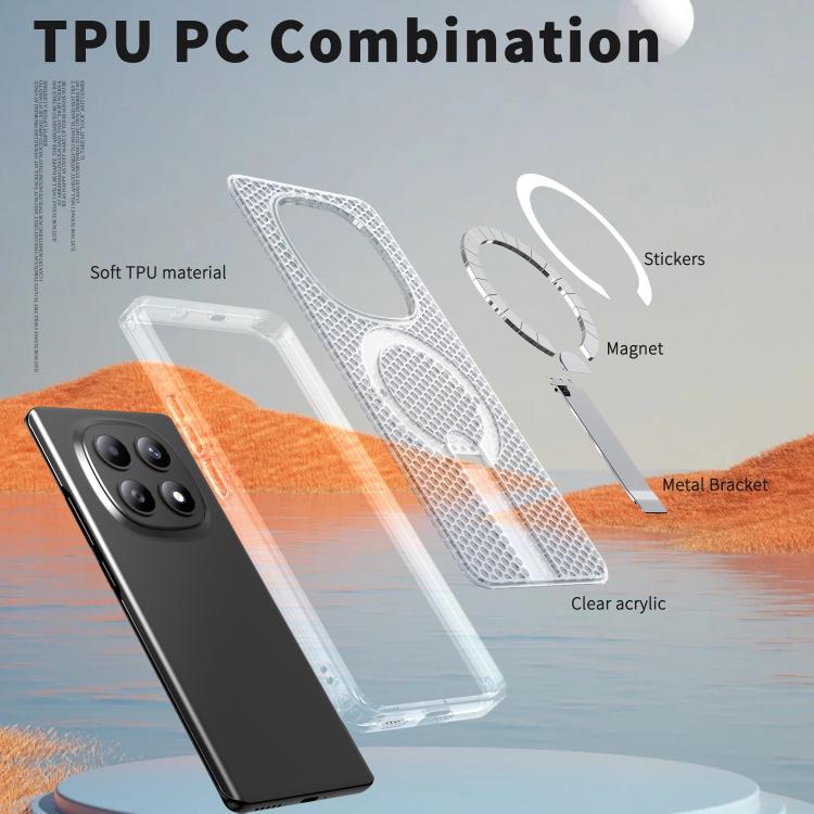 For Redmi Note 15 4G / 5G Global 164mm Kalebol Honeycomb Cooling MagSafe Holder Phone Case