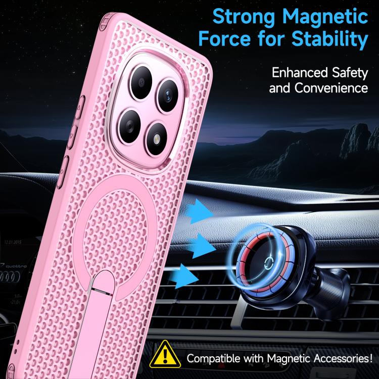 For Redmi Note 15 4G / 5G Global 164mm Kalebol Honeycomb Cooling MagSafe Holder Phone Case