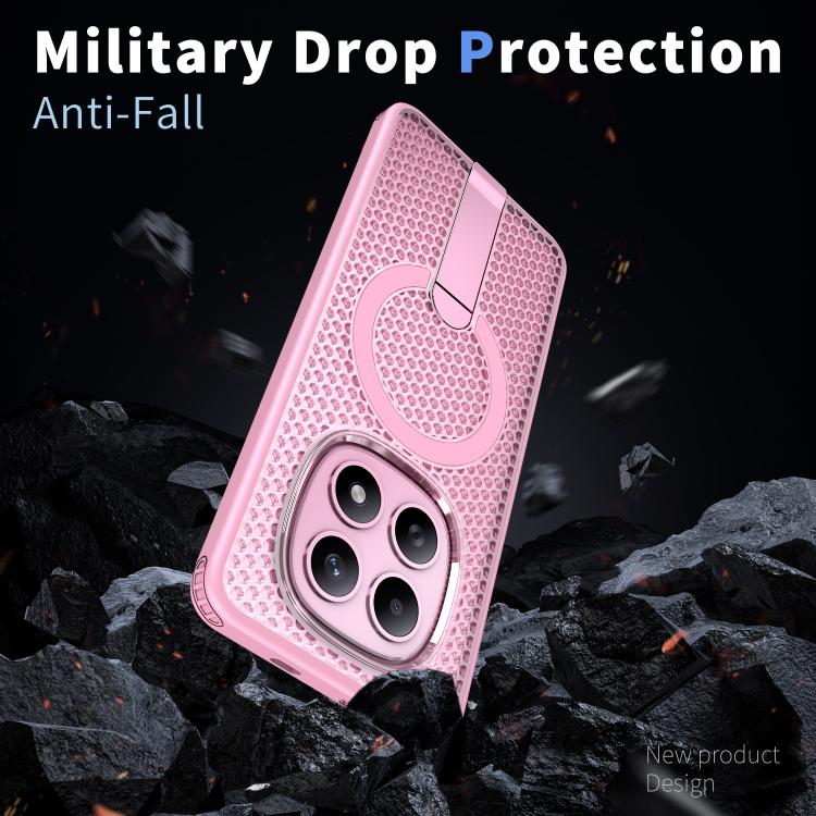 For Redmi Note 15 4G / 5G Global 164mm Kalebol Honeycomb Cooling MagSafe Holder Phone Case