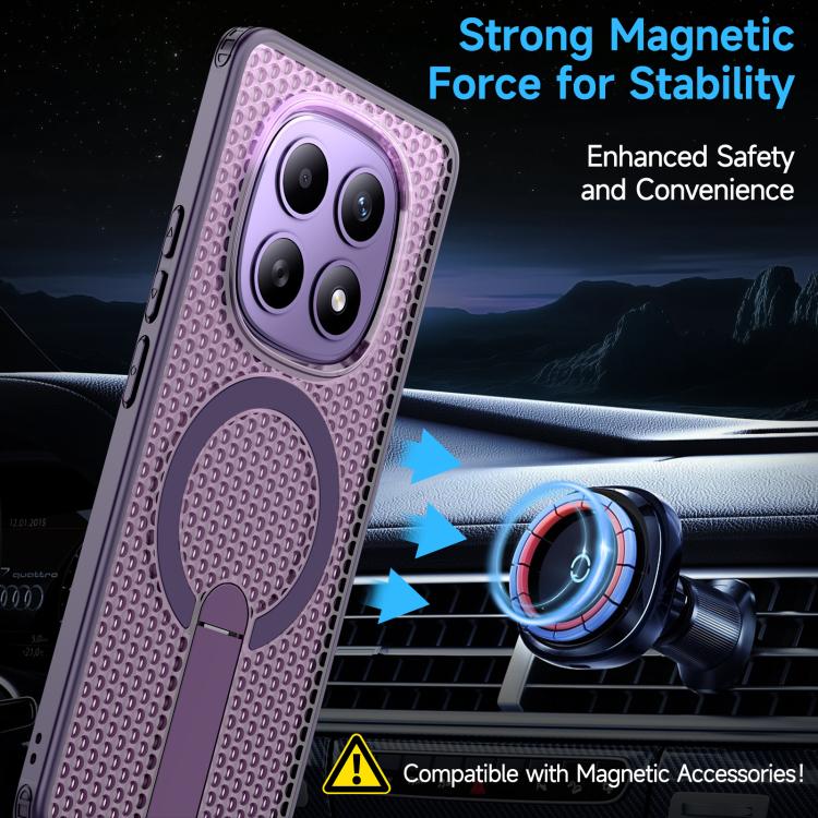 For Redmi Note 15 4G / 5G Global 164mm Kalebol Honeycomb Cooling MagSafe Holder Phone Case