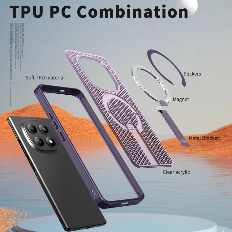 For Redmi Note 15 4G / 5G Global 164mm Kalebol Honeycomb Cooling MagSafe Holder Phone Case