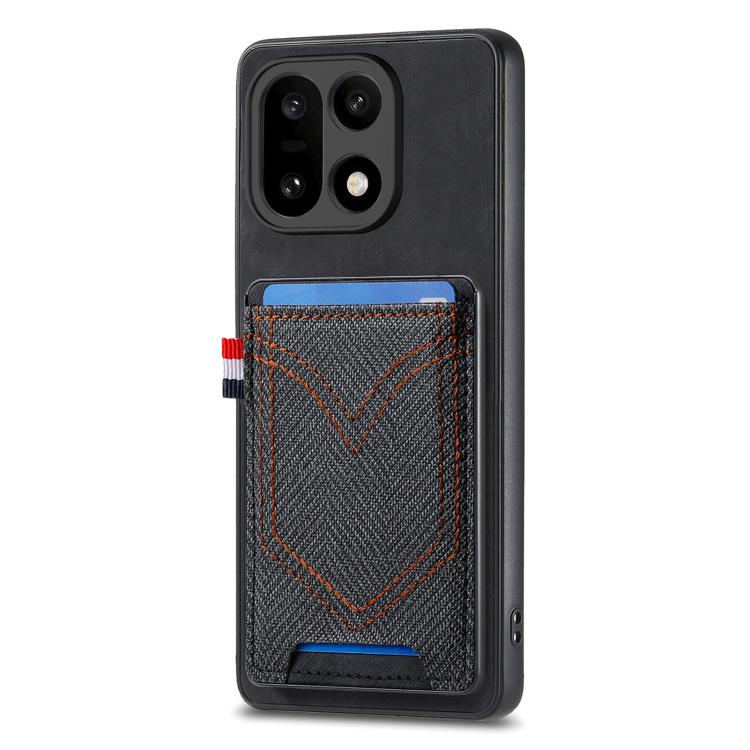 For OnePlus 15 Denim Texture Leather Skin Phone Case with Card Slot