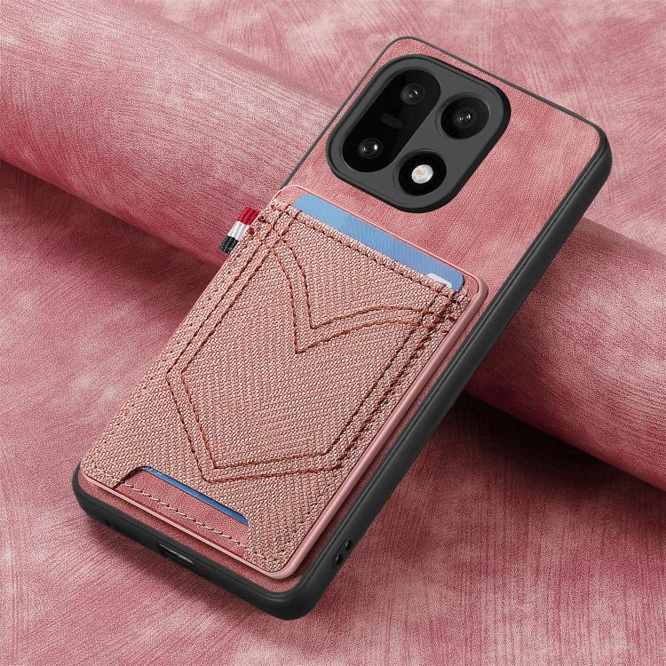 For OnePlus 15 Denim Texture Leather Skin Phone Case with Card Slot