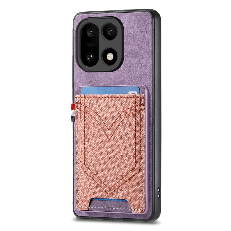 For OnePlus 15 Denim Texture Leather Skin Phone Case with Card Slot
