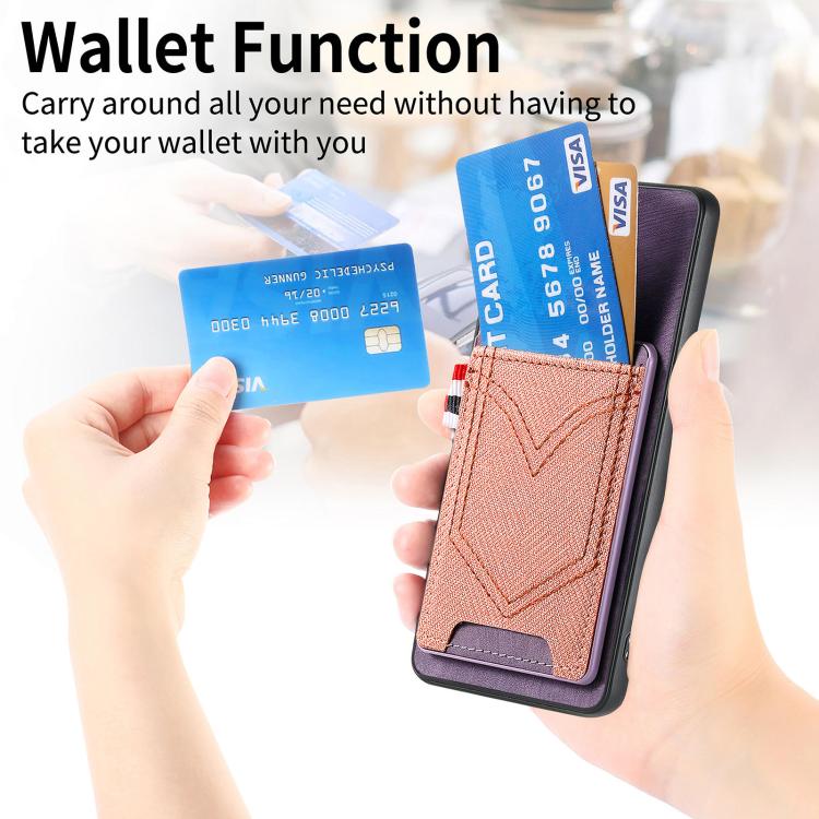 For OnePlus 15 Denim Texture Leather Skin Phone Case with Card Slot