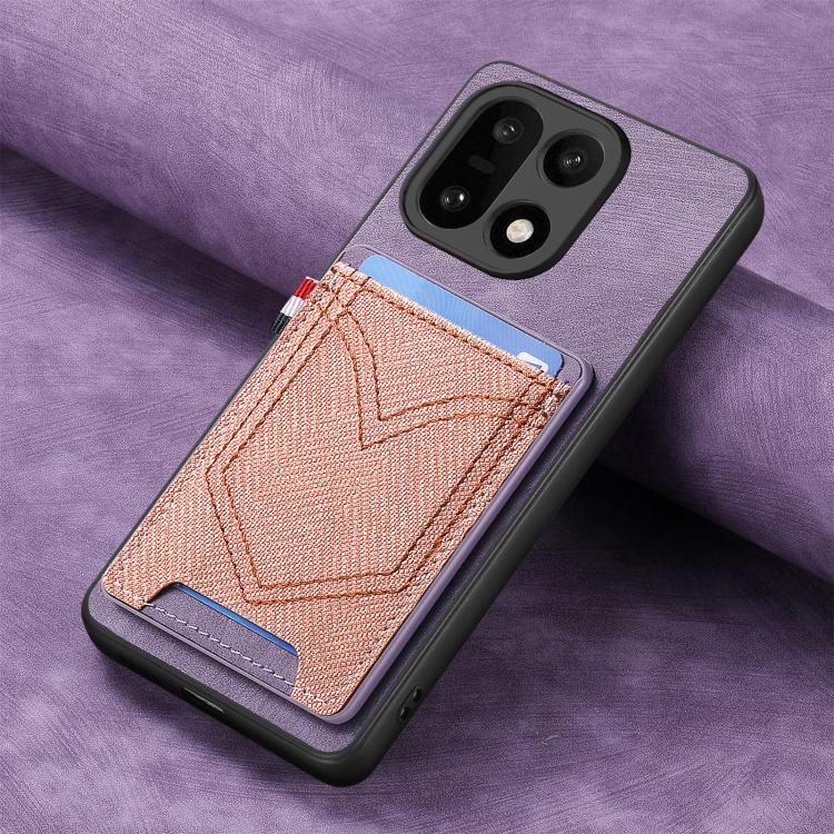For OnePlus 15 Denim Texture Leather Skin Phone Case with Card Slot