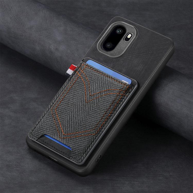 For OnePlus Ace 6 / 6T / 15R Denim Texture Leather Skin Phone Case with Card Slot