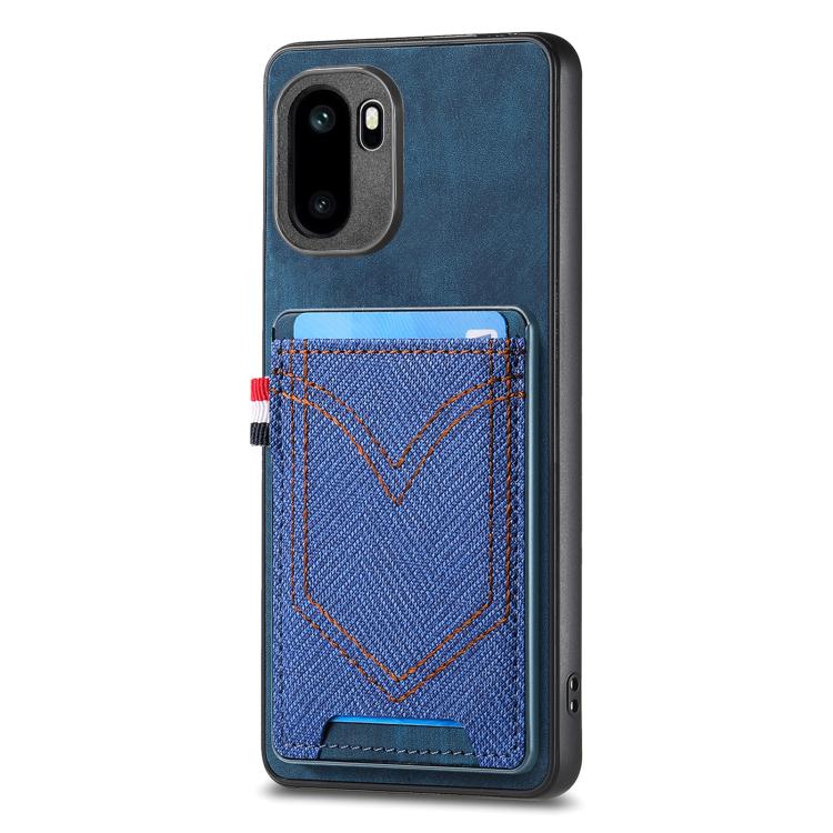 For OnePlus Ace 6 / 6T / 15R Denim Texture Leather Skin Phone Case with Card Slot