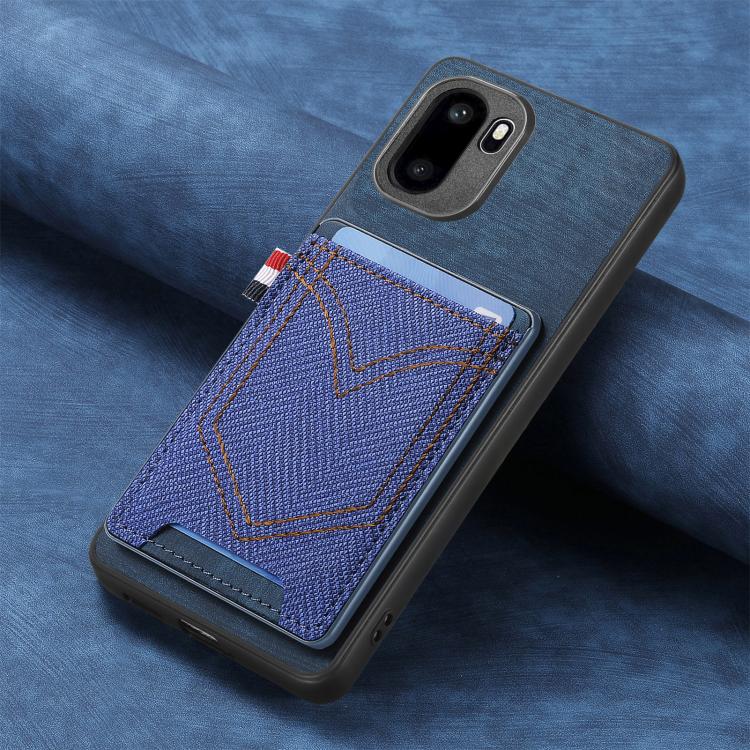 For OnePlus Ace 6 / 6T / 15R Denim Texture Leather Skin Phone Case with Card Slot