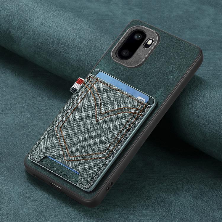 For OnePlus Ace 6 / 6T / 15R Denim Texture Leather Skin Phone Case with Card Slot