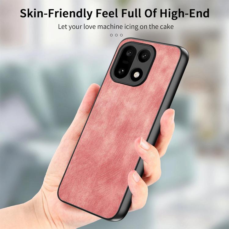 For OnePlus 15 Vintage Leather PC Back Cover Phone Case