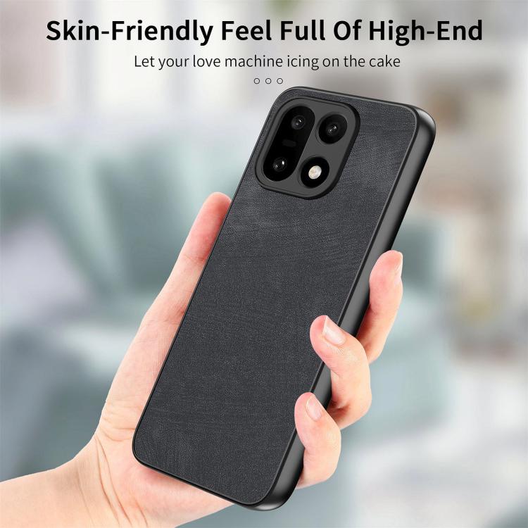 For OnePlus 15 Vintage Leather PC Back Cover Phone Case