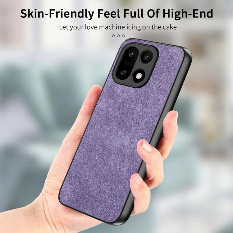 For OnePlus 15 Vintage Leather PC Back Cover Phone Case