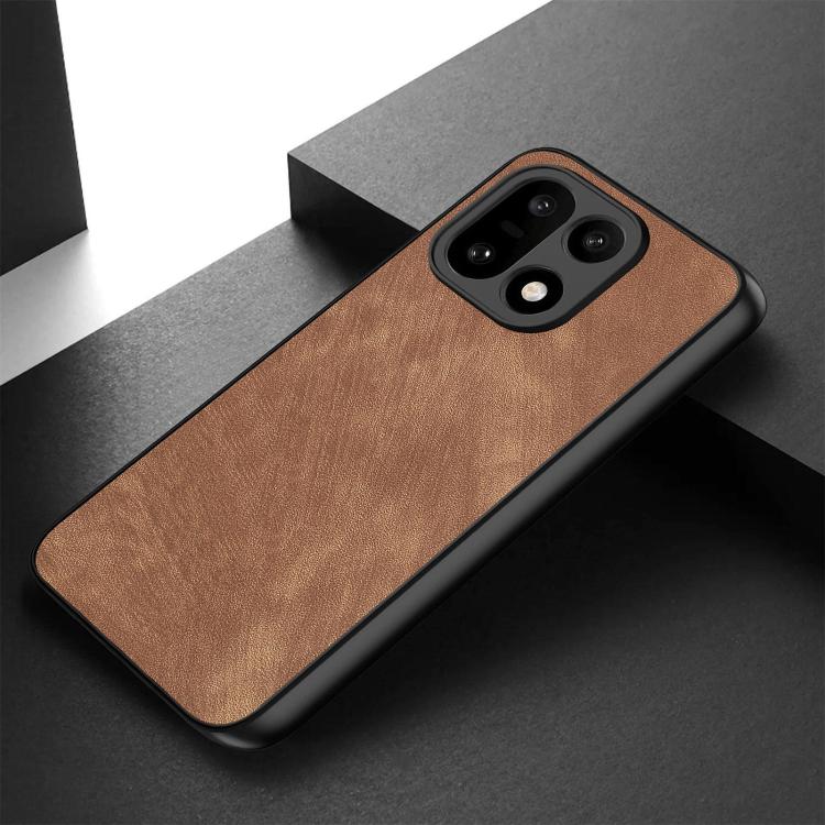 For OnePlus 15 Vintage Leather PC Back Cover Phone Case