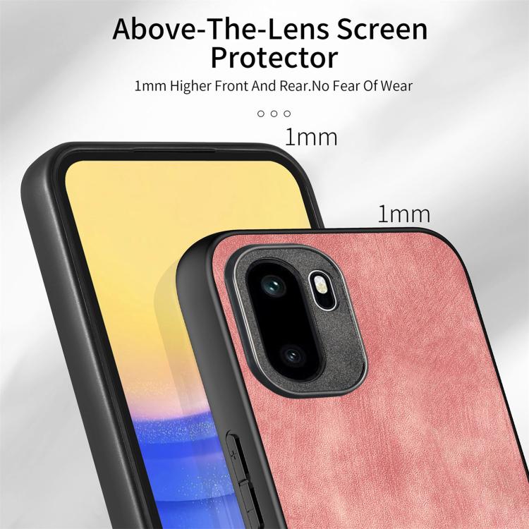 For OnePlus Ace 6 / 6T / 15R Vintage Leather PC Back Cover Phone Case