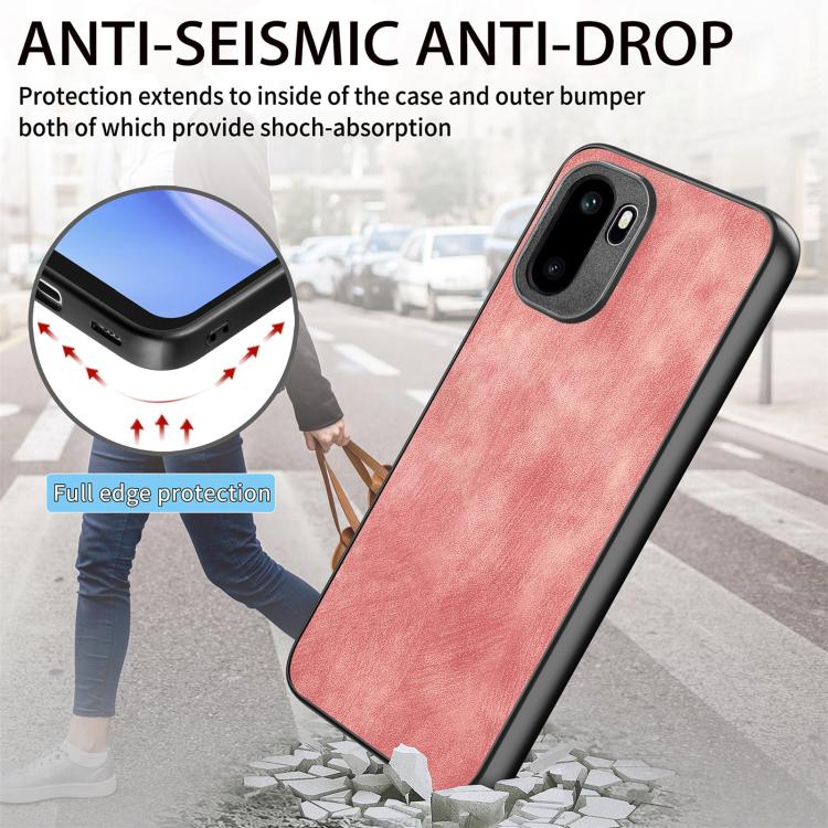For OnePlus Ace 6 / 6T / 15R Vintage Leather PC Back Cover Phone Case