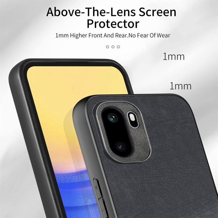 For OnePlus Ace 6 / 6T / 15R Vintage Leather PC Back Cover Phone Case
