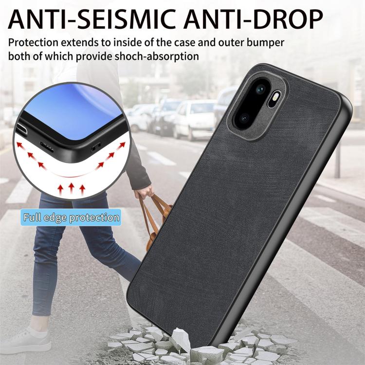 For OnePlus Ace 6 / 6T / 15R Vintage Leather PC Back Cover Phone Case