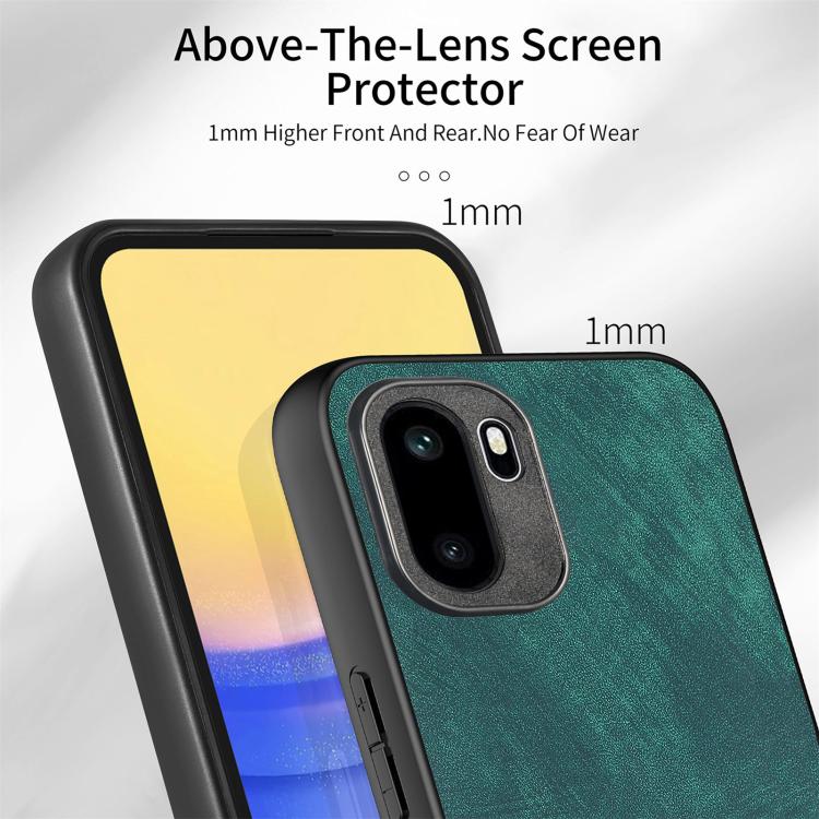 For OnePlus Ace 6 / 6T / 15R Vintage Leather PC Back Cover Phone Case