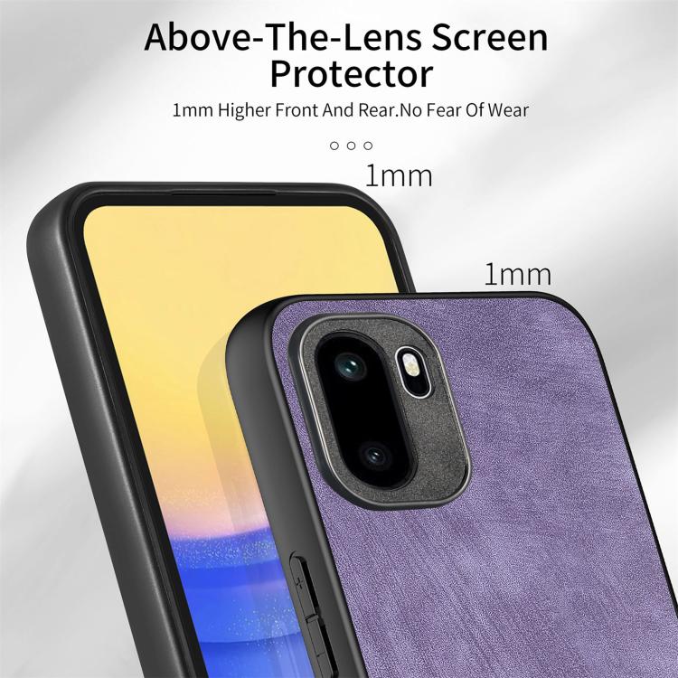 For OnePlus Ace 6 / 6T / 15R Vintage Leather PC Back Cover Phone Case