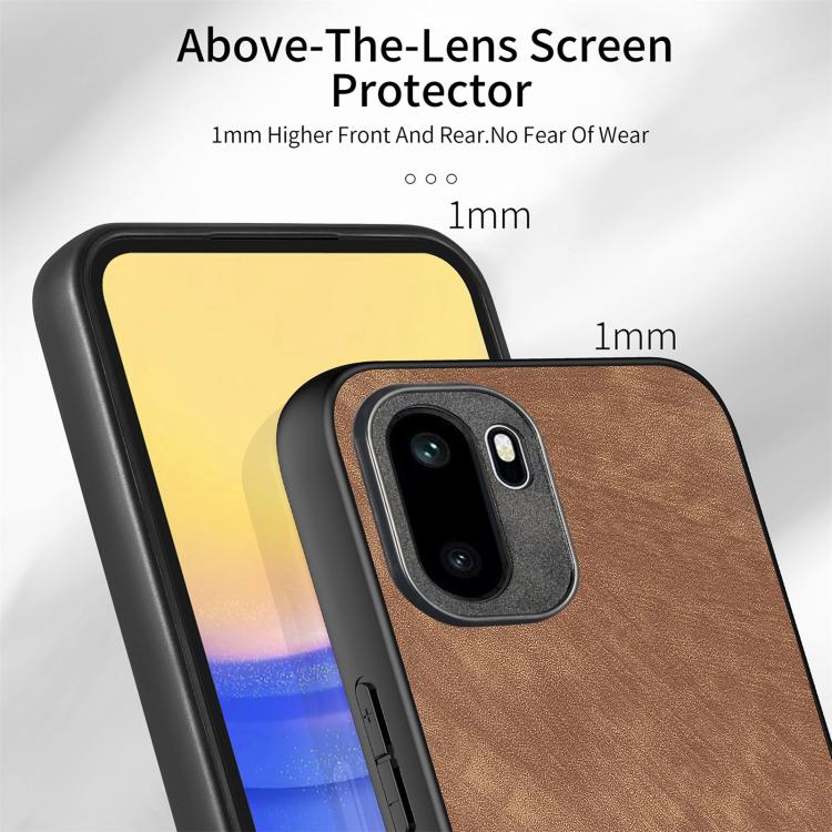 For OnePlus Ace 6 / 6T / 15R Vintage Leather PC Back Cover Phone Case