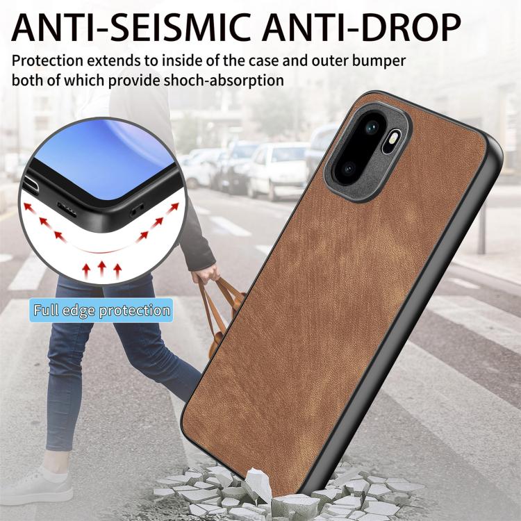 For OnePlus Ace 6 / 6T / 15R Vintage Leather PC Back Cover Phone Case