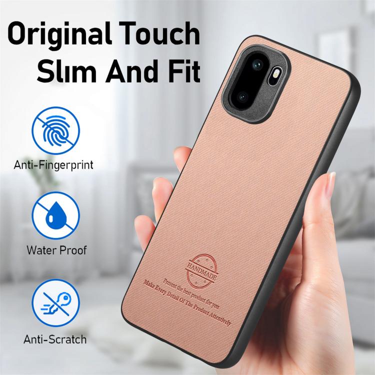 For OnePlus Ace 6 / 6T / 15R Twill Fabric Leather Skin Back Phone Case