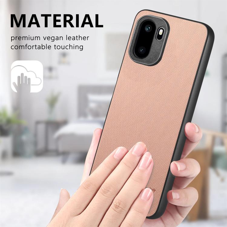 For OnePlus Ace 6 / 6T / 15R Twill Fabric Leather Skin Back Phone Case