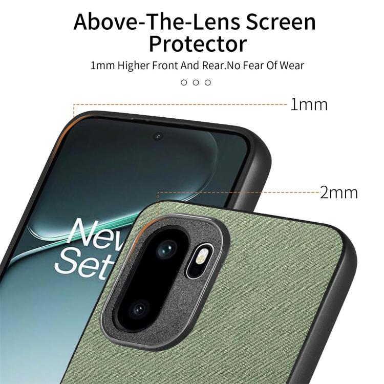 For OnePlus Ace 6 / 6T / 15R Twill Fabric Leather Skin Back Phone Case