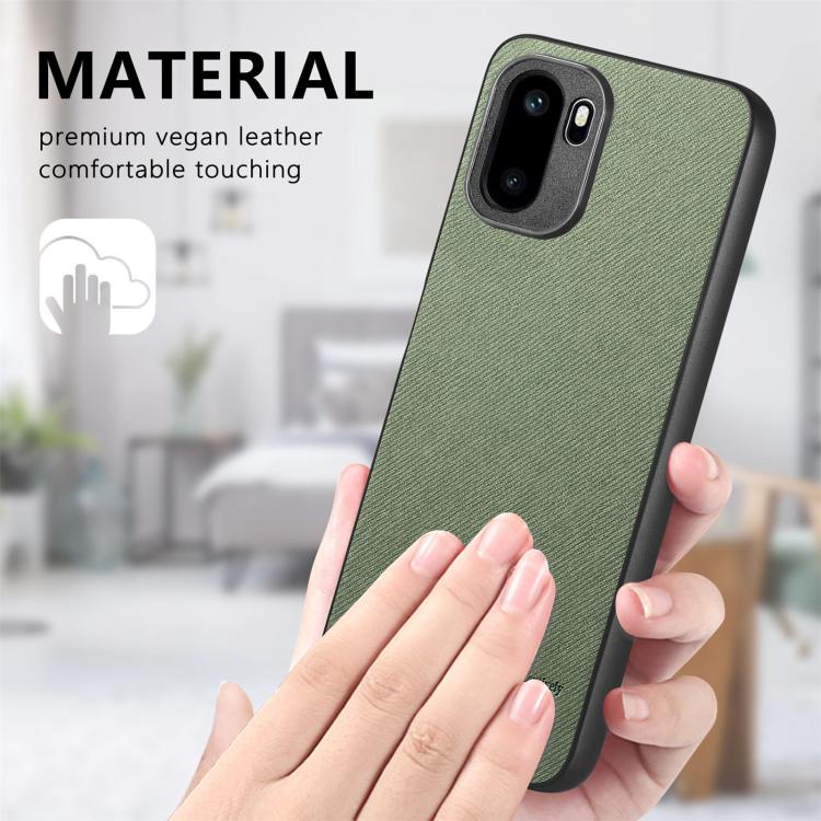 For OnePlus Ace 6 / 6T / 15R Twill Fabric Leather Skin Back Phone Case