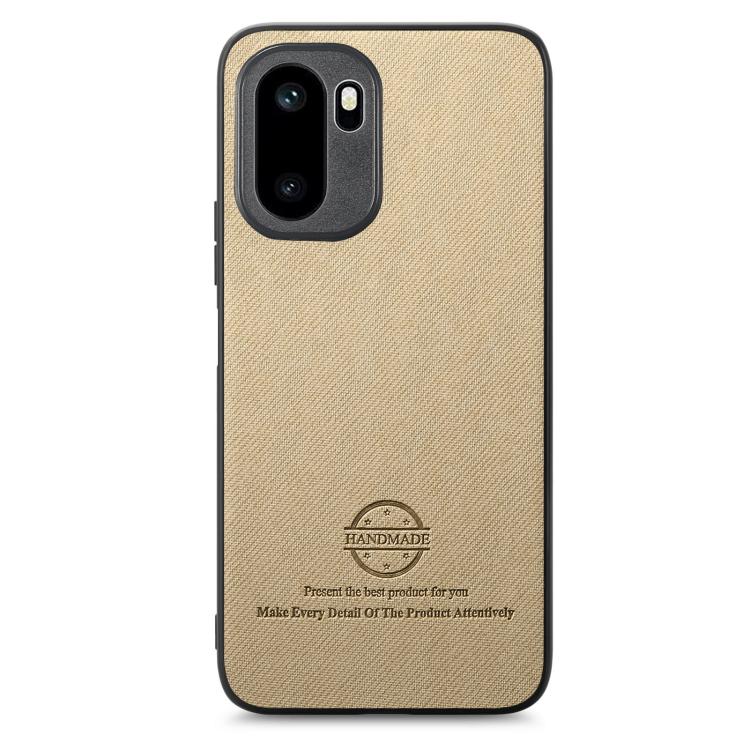 For OnePlus Ace 6 / 6T / 15R Twill Fabric Leather Skin Back Phone Case