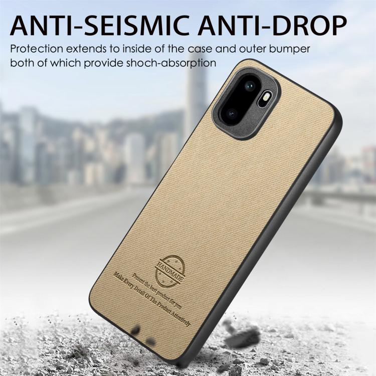 For OnePlus Ace 6 / 6T / 15R Twill Fabric Leather Skin Back Phone Case