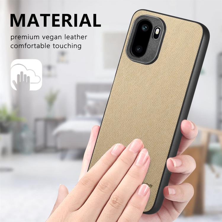 For OnePlus Ace 6 / 6T / 15R Twill Fabric Leather Skin Back Phone Case