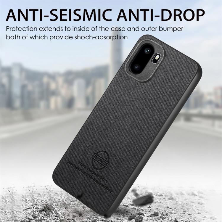 For OnePlus Ace 6 / 6T / 15R Twill Fabric Leather Skin Back Phone Case