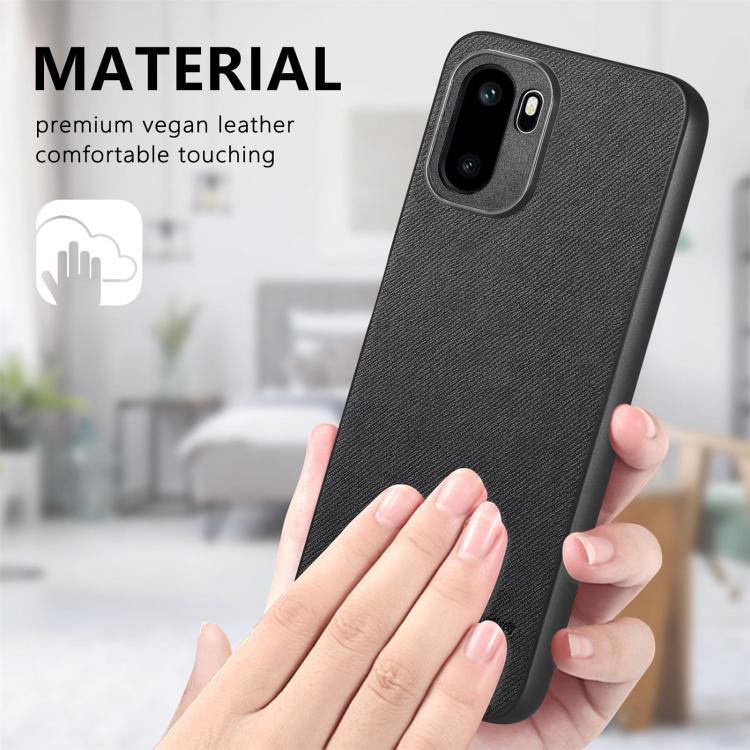 For OnePlus Ace 6 / 6T / 15R Twill Fabric Leather Skin Back Phone Case
