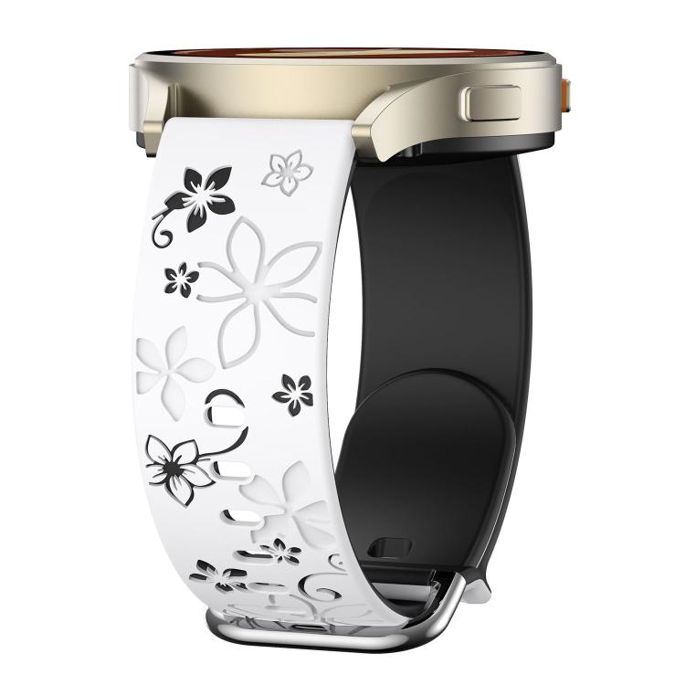 18mm Dual Color Engraved Silicone Watch Band