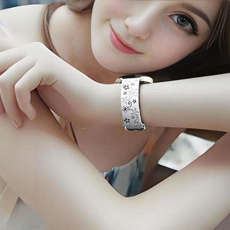 18mm Dual Color Engraved Silicone Watch Band