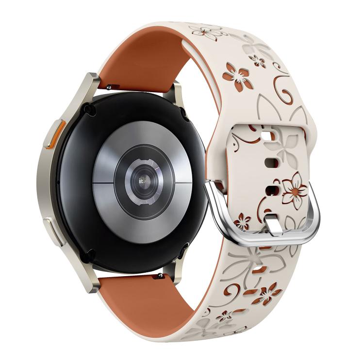 18mm Dual Color Engraved Silicone Watch Band