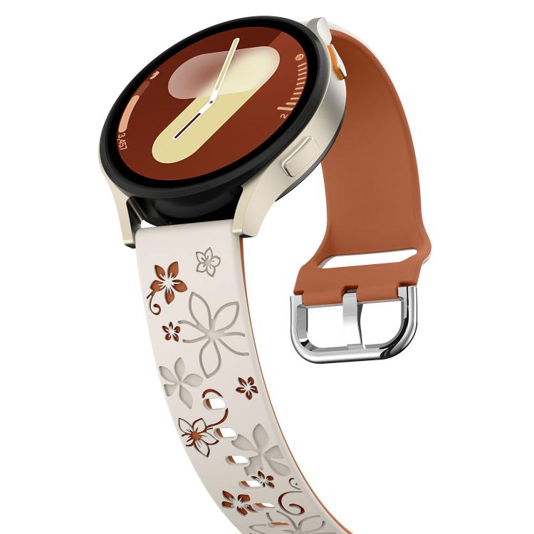 18mm Dual Color Engraved Silicone Watch Band